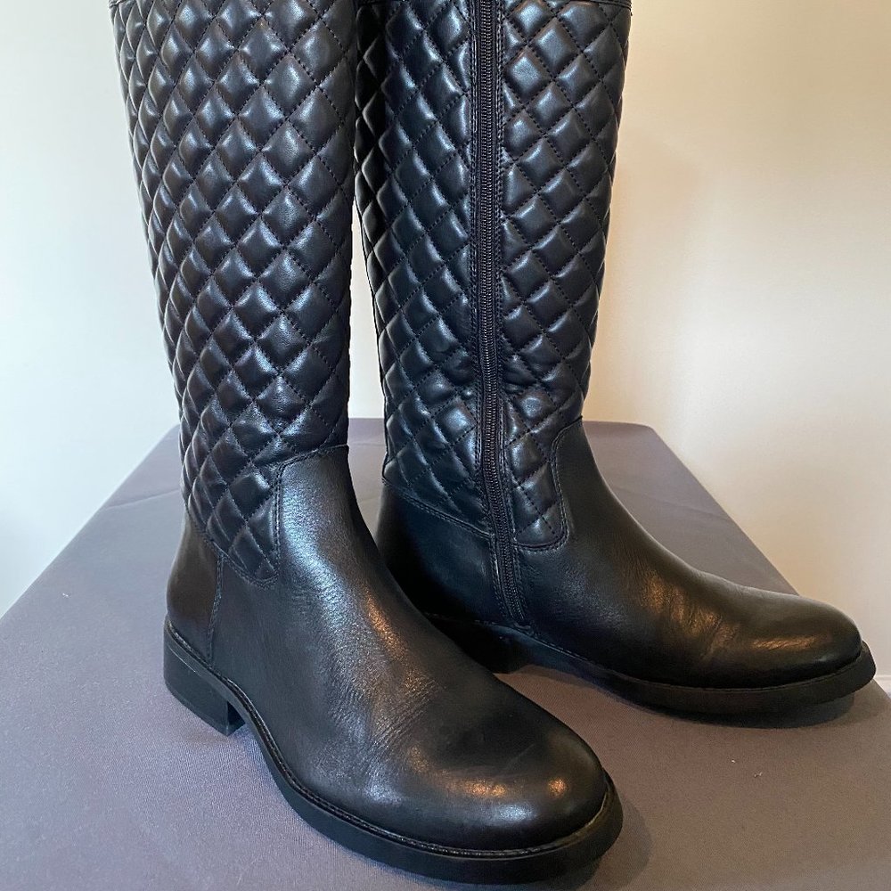 Vince Camuto Black Faya Leather Boots